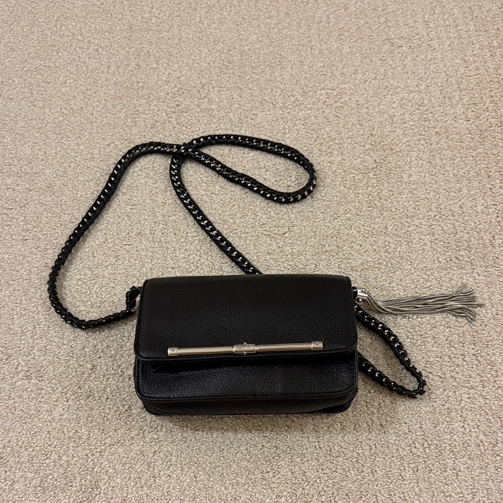 Aimee Kestenberg Black Crossbody Bag with Silver Accent